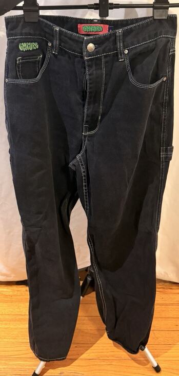 Empyre Denim - Empyre Tori Carpenter Skate Jeans Pants Black Wide Leg Womens Size 6 Carpenter
